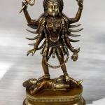 Brass Large Kali Mata Sculpture | 33" Amavasya Sky Black Edition | 35kg Sacred Masterpiece | Temple Grade Art | Jaipurio